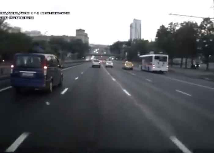 Video: Truck Hits Tow Truck, Sends Car Swing Into Traffic