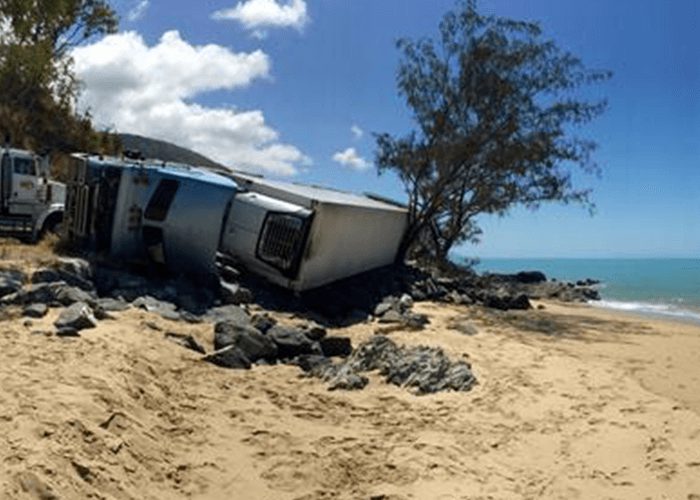 Truck Crashed On Beach