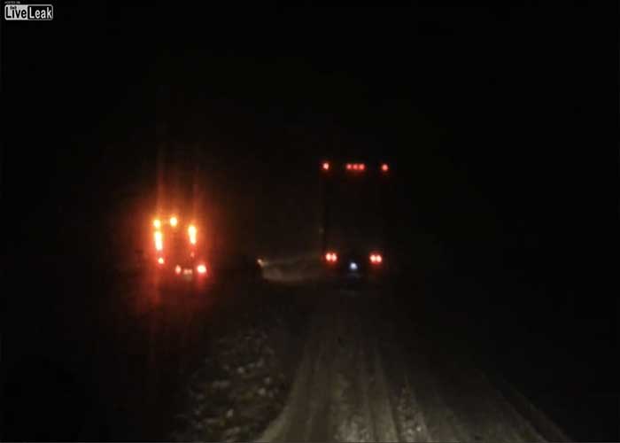 Video: Trucking Through a Snowstorm