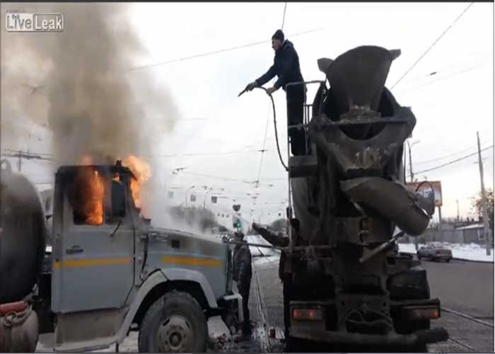 Video: Propane Tanker on Fire
