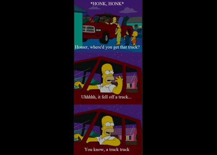 Image: Simpson's 'It Fell Off a Truck..Truck..Truck'