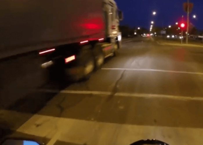 VIDEO: Truck Runs Red Light