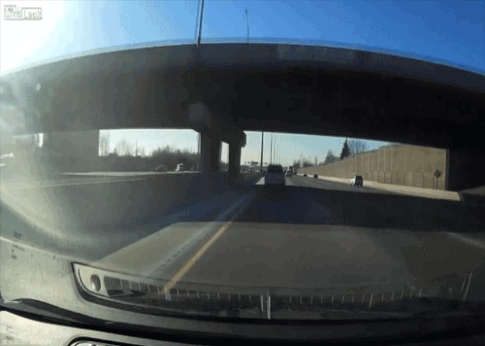 Video: Tire Crashes Through Car Windshield in Canada