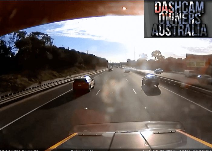 Video: Car Spins On the Highway and Hits a Truck