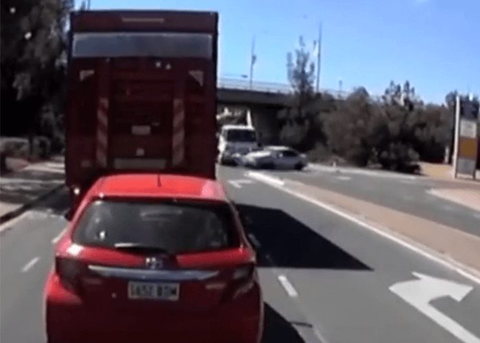 VIDEO: Car Pulls Out In Front Of Tow Truck, Gets Crunched