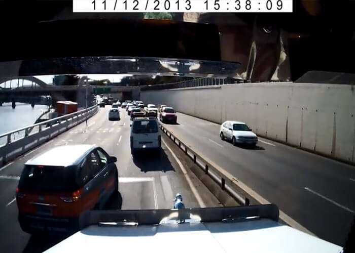 VIDEO: Car Hits Truck And Tries To File A Claim