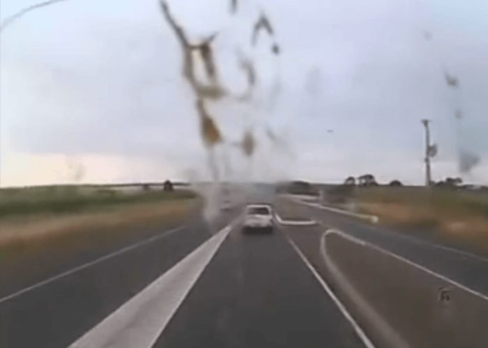 VIDEO: Dirty Windshield Causes Close Call