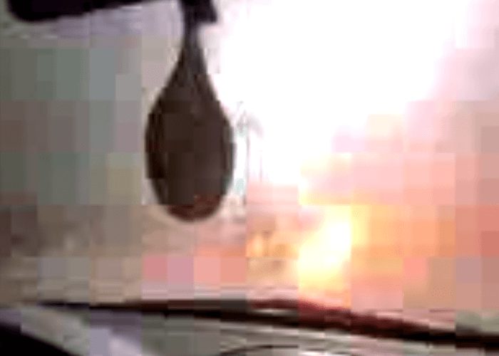 VIDEO: Truck Struck By Lightning — Close Up