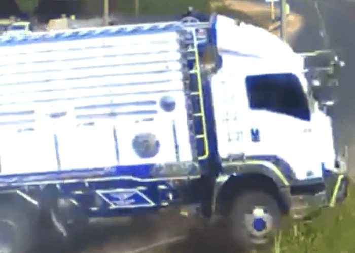 VIDEO: Extreme Close Call With Out Of Control Truck