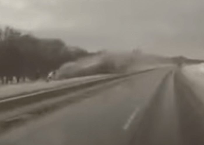 VIDEO: The Perils Of Trucking In The Snow