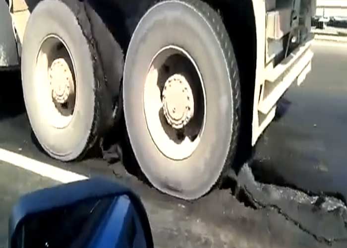 VIDEO: Dump Truck Burns Rubber