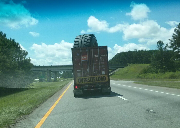 Huge Tire Being Transported