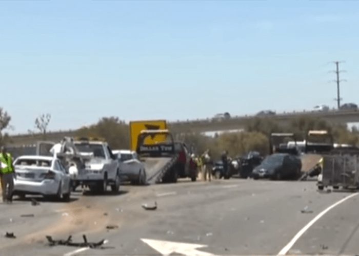 I-80 9 Vehicle Crash