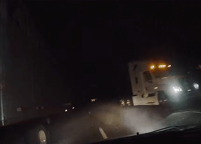 VIDEO: Truck Driver Accidentally Performs PIT Manuever On 4-Wheeler