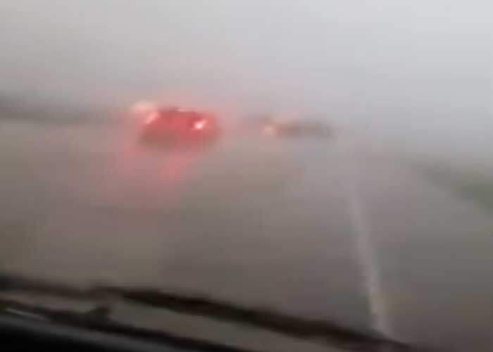 VIDEO: Truck Blown Over In Texas