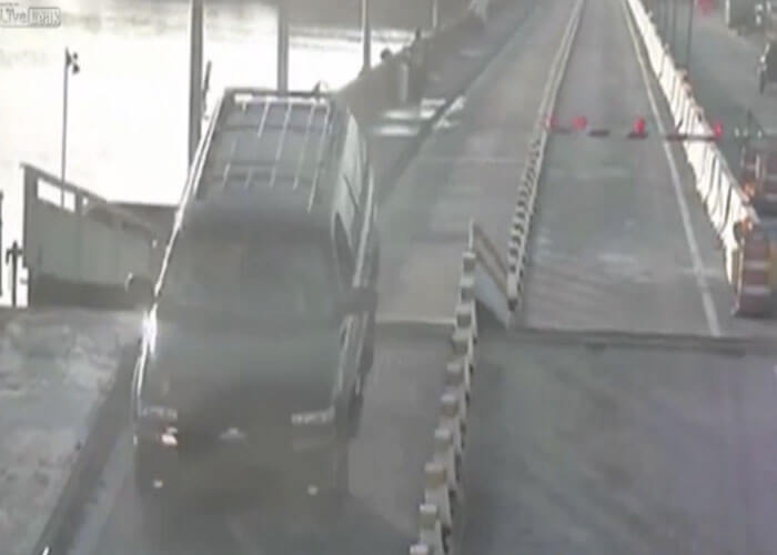VIDEO: Whoops! Driver Jumps Drawbridge