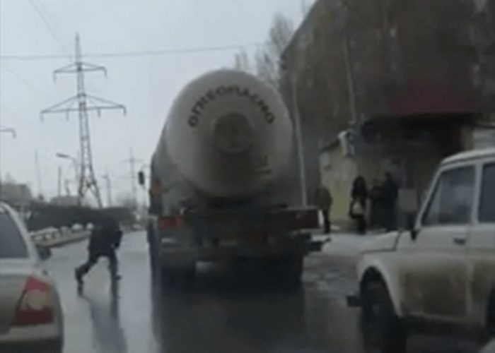 VIDEO: Truck Driver Prevents Man From Committing Suicide