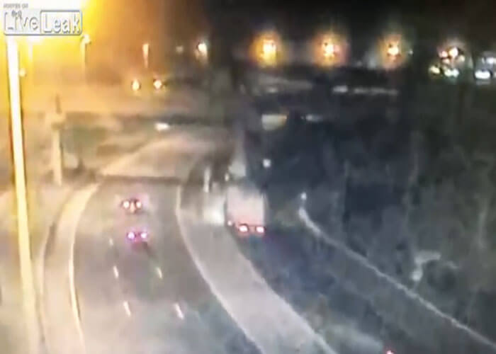 VIDEO: Truck Crashes And Explodes