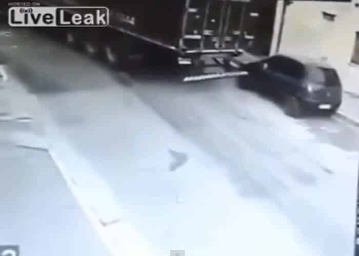 VIDEO: Truck Gives Car a Free Tow