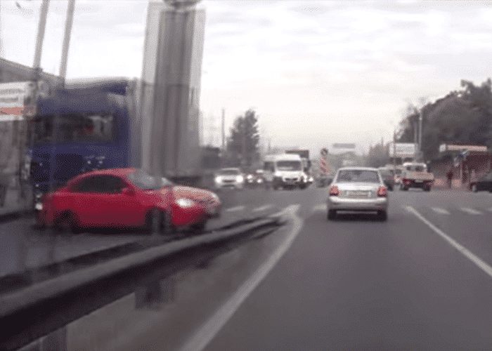 VIDEO: Truck PIT Manuever Launches Car Into Oncoming Vehicle