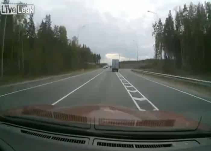 VIDEO: Box Truck Takes Out Cyclist