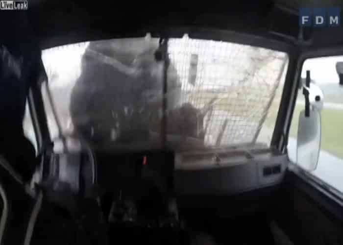 VIDEO: Truck-Car Crash Testing From Truck POV