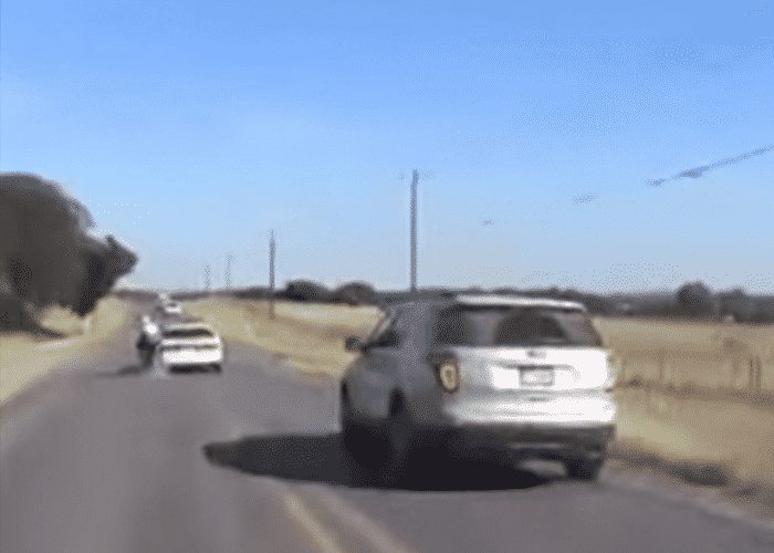 VIDEO: Car Allegedly Swerves To Hit Motorcyclist On Purpose
