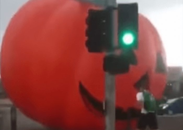 VIDEO: 25-Foot-Tall Pumpkin Terrorizes Arizona Drivers