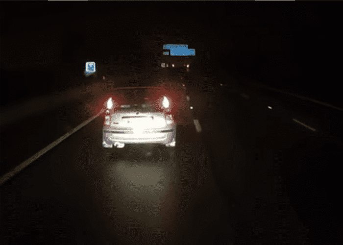 VIDEO: Fiat Driver Slows To 12 MPH On A 70 MPH Highway In Front Of Truck