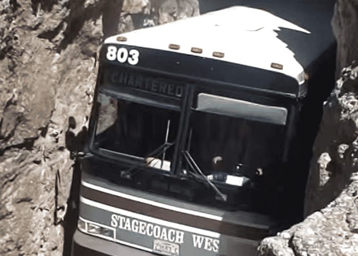 VIDEO: Brave As Hell Bus Driver Threads Tour Bus Through Tiny Tunnel