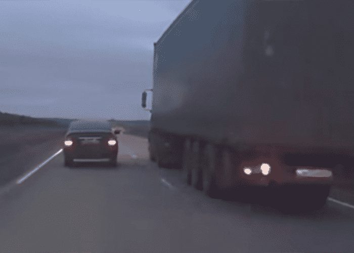 VIDEO: How Not To Pass A Truck