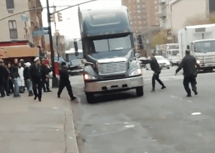 VIDEO: Harlem Cops Try To Catch Runaway Driverless Truck