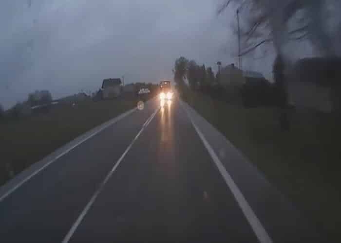 VIDEO: Truck Driver Falls Asleep And Hits Oncoming Truck Head On