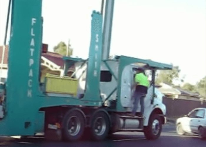 VIDEO: Road Raging Motorist REALLY Wants To Fight Truck Driver