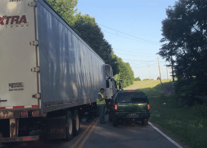 VIDEO: Truck Driver Uses Rig To Keep Drunk Driver From Fleeing Scene Of Crash