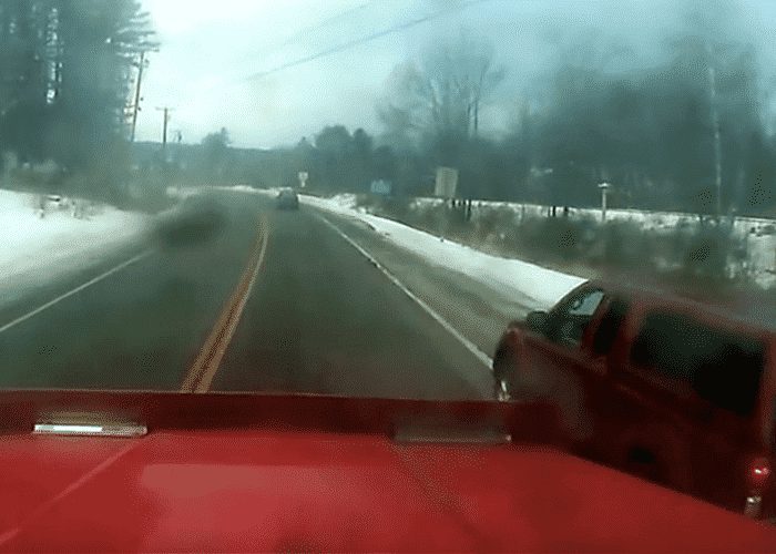 VIDEO: Four Wheeler Doesn’t Yield To 100,000 Pound Truck