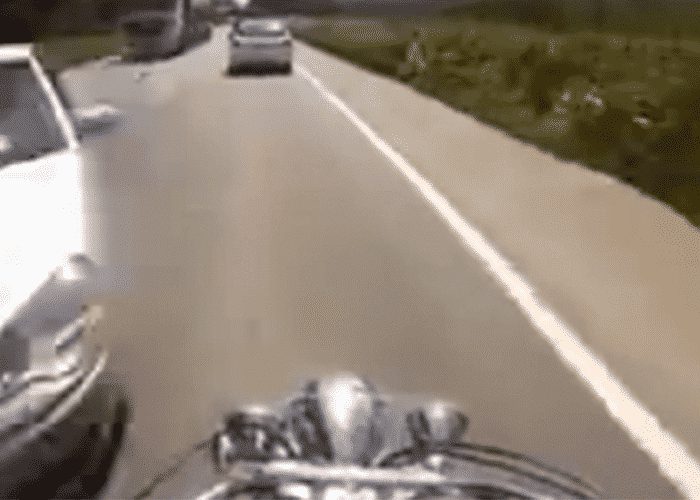 VIDEO: Motorcyclist Has Closest Call Ever