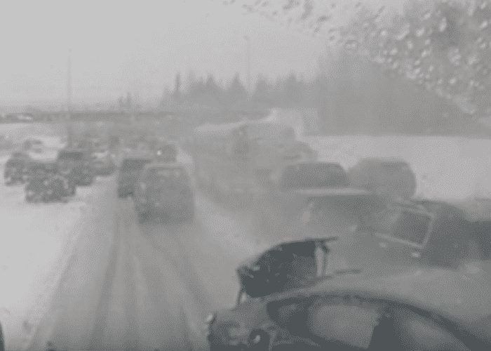 VIDEO: Trucker Captures Anchorage Pileup