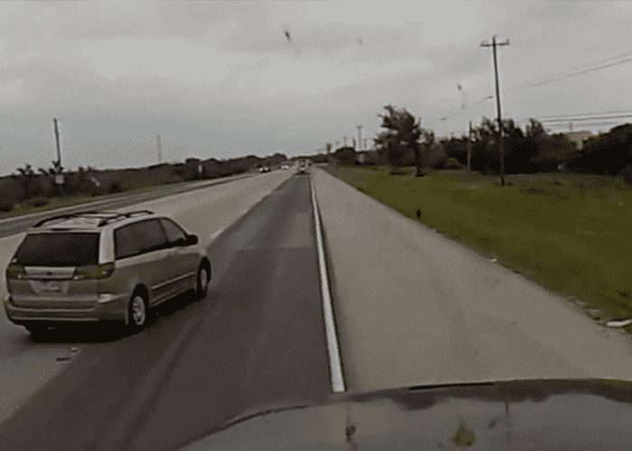 VIDEO: Minivan Causes Super Close Call With Fully Loaded Truck