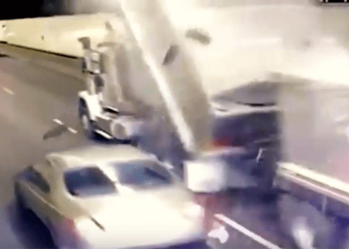 VIDEO: How Not To Drive A Truck Through A Tunnel