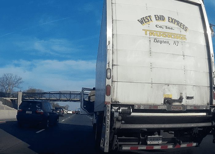 VIDEO: Angry Trucker Stops On Interstate To Give Motorists An Earful