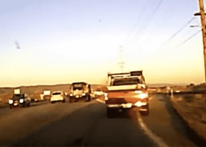 VIDEO: Wrong Way Dump Truck