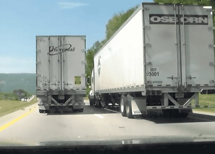 VIDEO: Motorist Whines About Trucks Using Left Lane