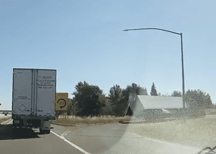 VIDEO: Truck Takes A Tumble On Ramp