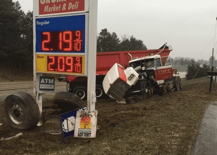 Trucker Crashes Rig To Avoid Hitting Teen Drivers