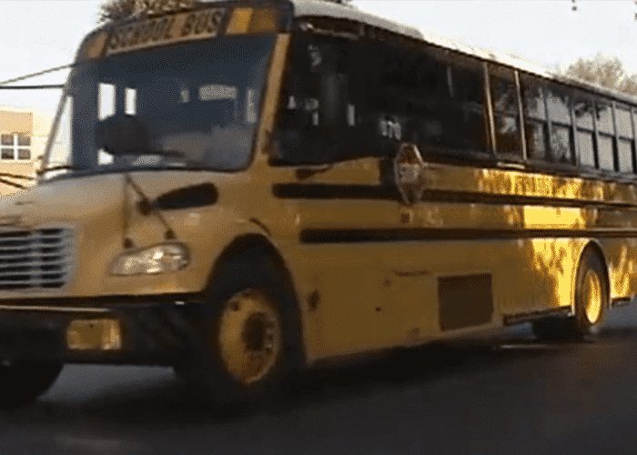 Car Hauler Sideswipes Six School Buses