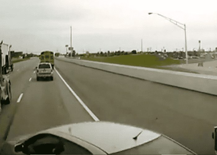 VIDEO: Car’s Boneheaded Move Caught On Trucker’s Dash Cam