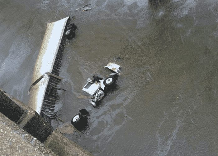 Mail Truck Crashes Off Of South Carolina Bridge