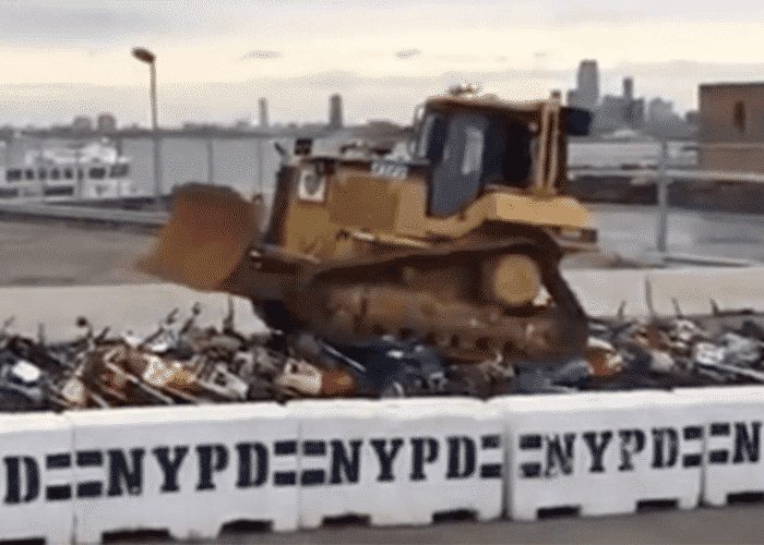 VIDEO: NYPD Massacres Illegal Motorcycles With Bulldozers