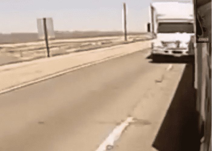 VIDEO: Box Truck Rear Ends Semi At 75 MPH